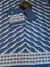 Blue Glorious Jamdani Suit –  Women image 1