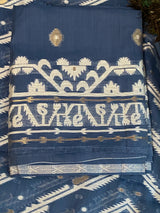 Blue Glorious Jamdani Suit –  Women image 2