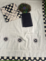 Evergreen Polka Cotton Unstitched Suit image 2