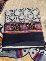 Maheshwari Cotton Kalamkari - Black image 2