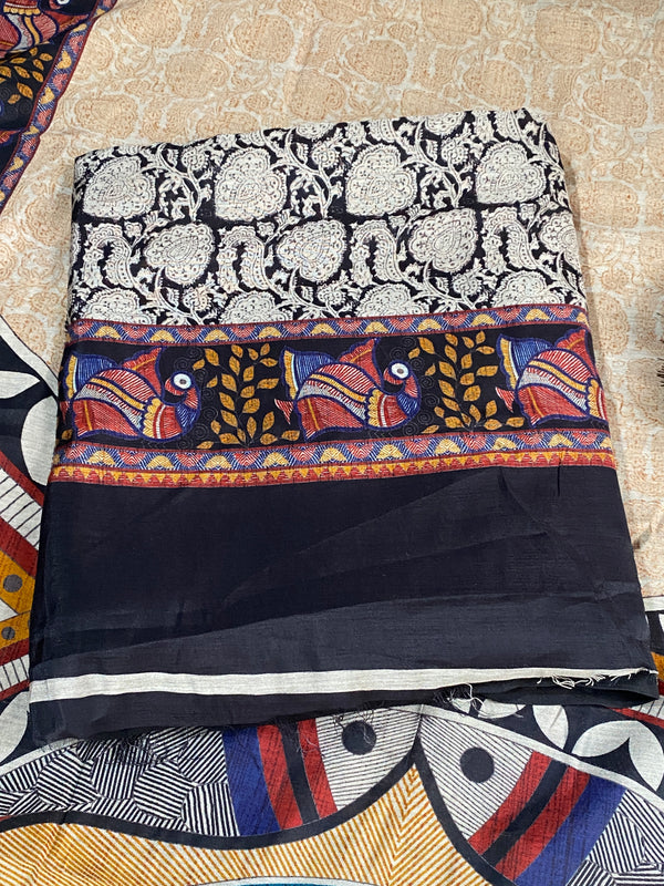 Maheshwari Cotton Kalamkari - Black