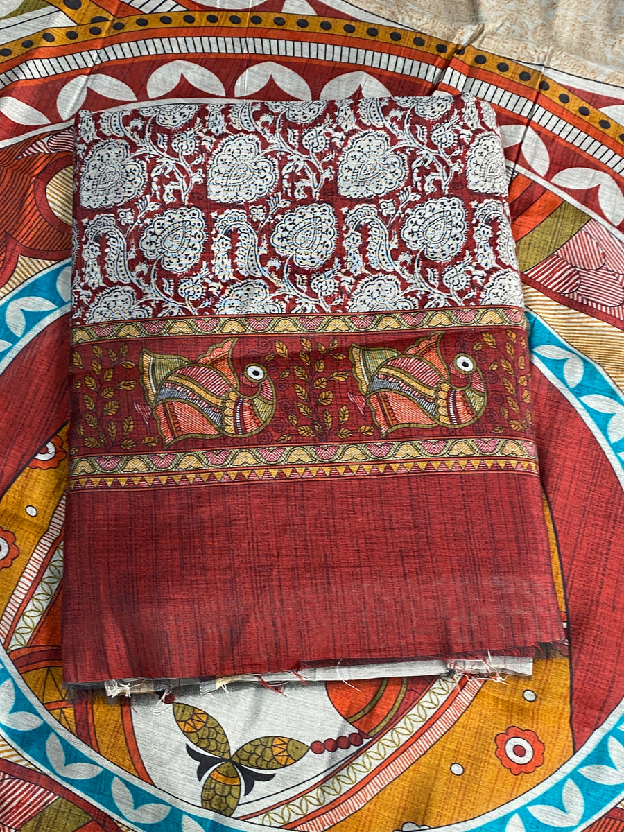 Maheshwari Cotton Kalamkari - Red
