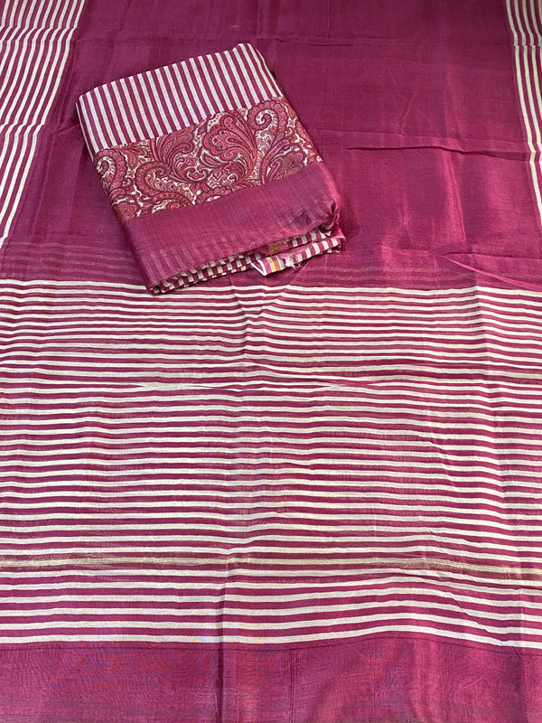 Pure Maheshwari Unstitched Suit - 4 Colors Design