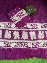 Pure Maheshwari Unstitched Suit - Kalamkari Design image 1