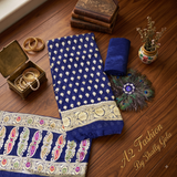 The Royal Blue Pure Khaddi Georgette image 2