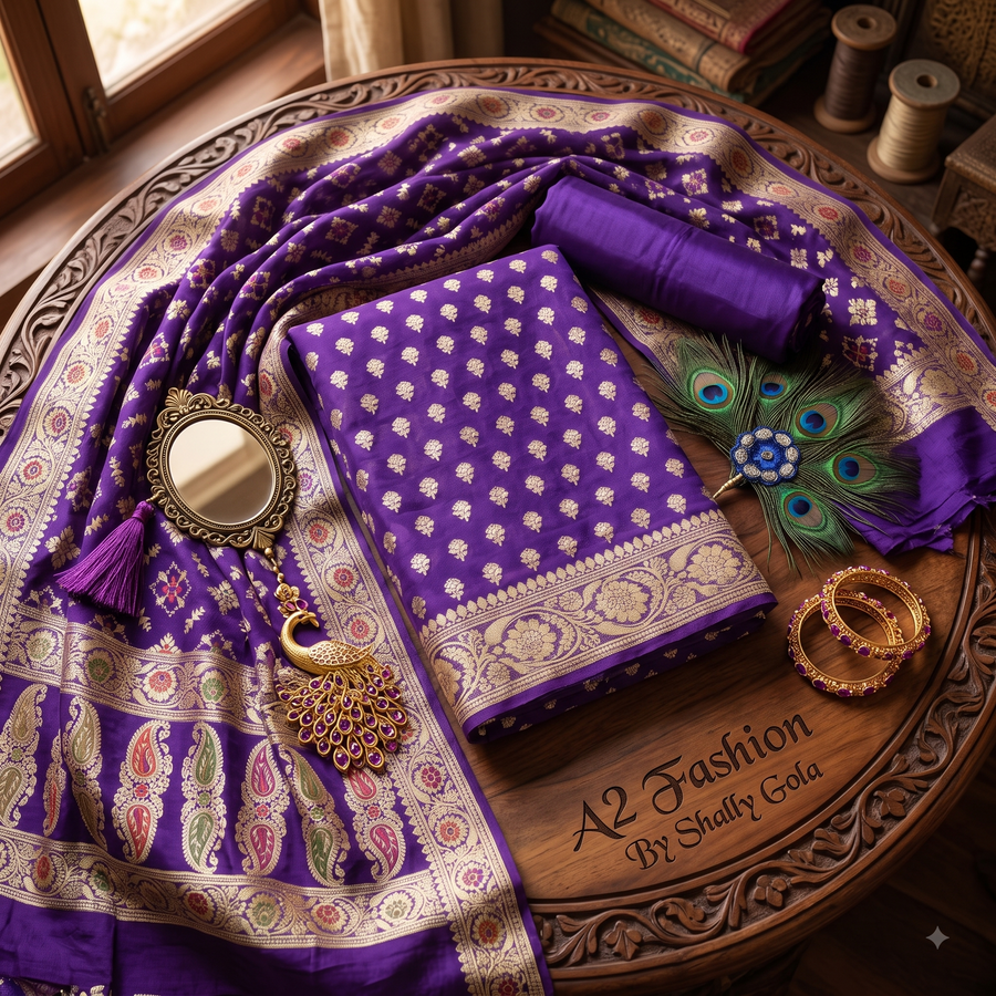 The Royal Purple Pure Khaddi Georgette