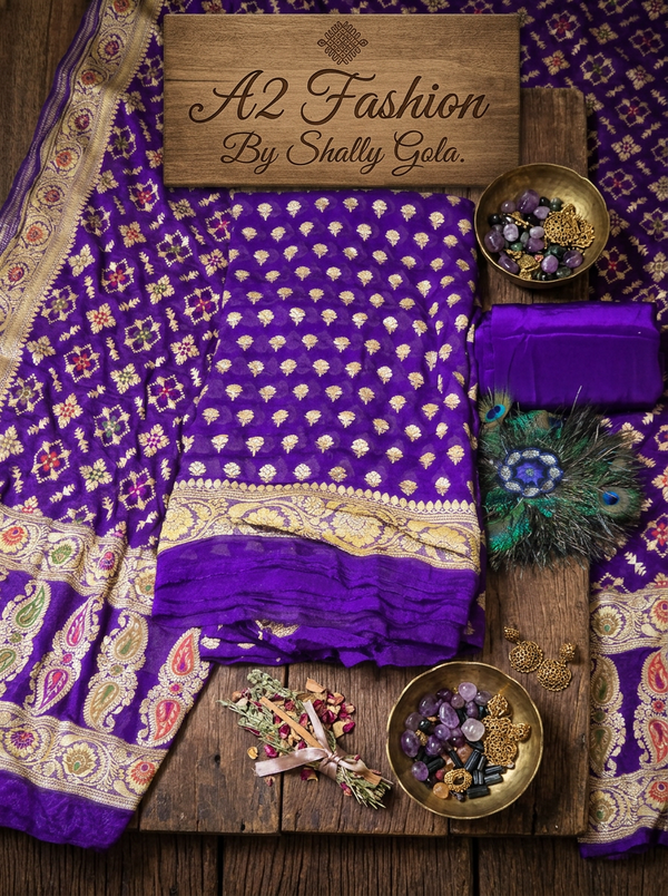 The Royal Purple Pure Khaddi Georgette