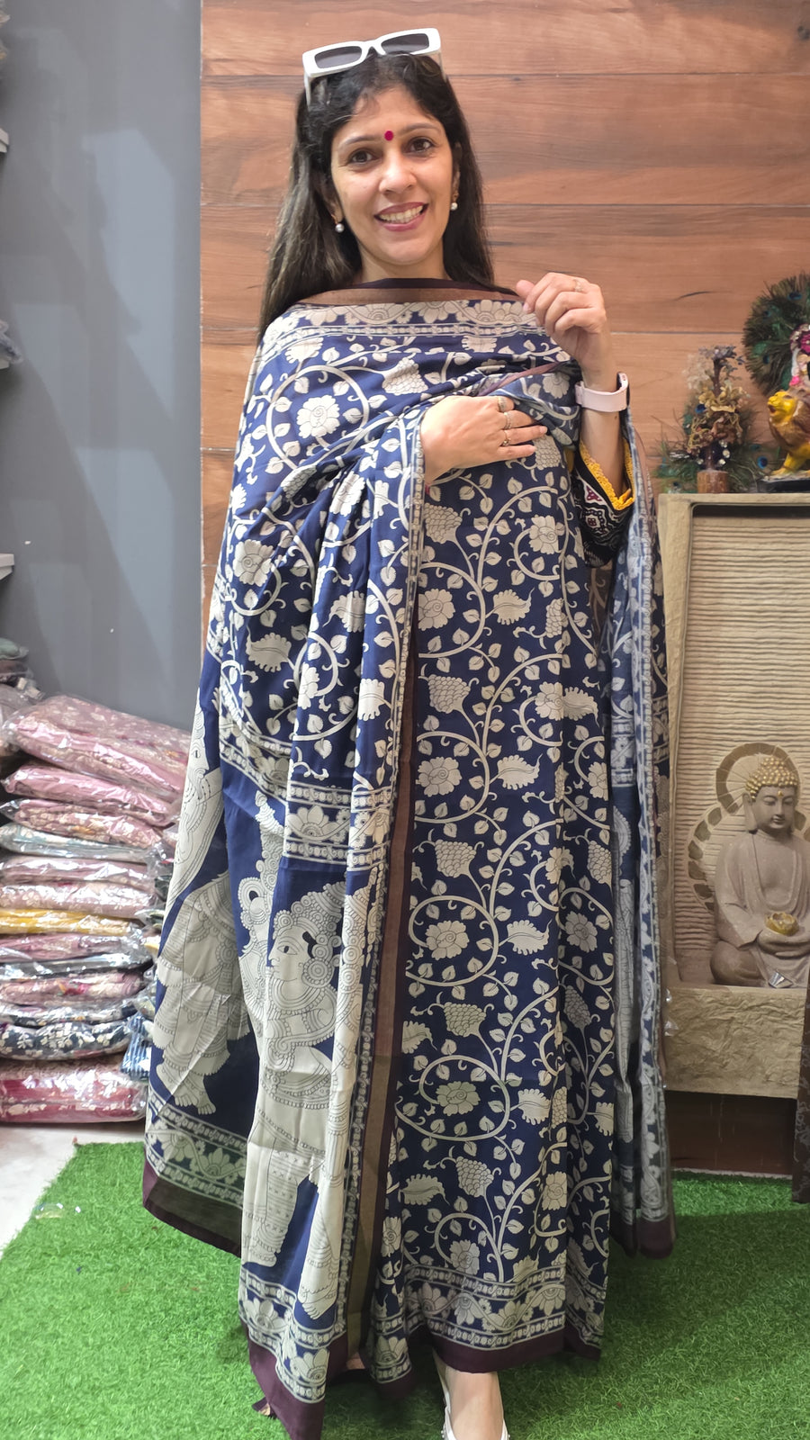 Beautiful Kalamkari Print in Maheshwari Silk 25sep