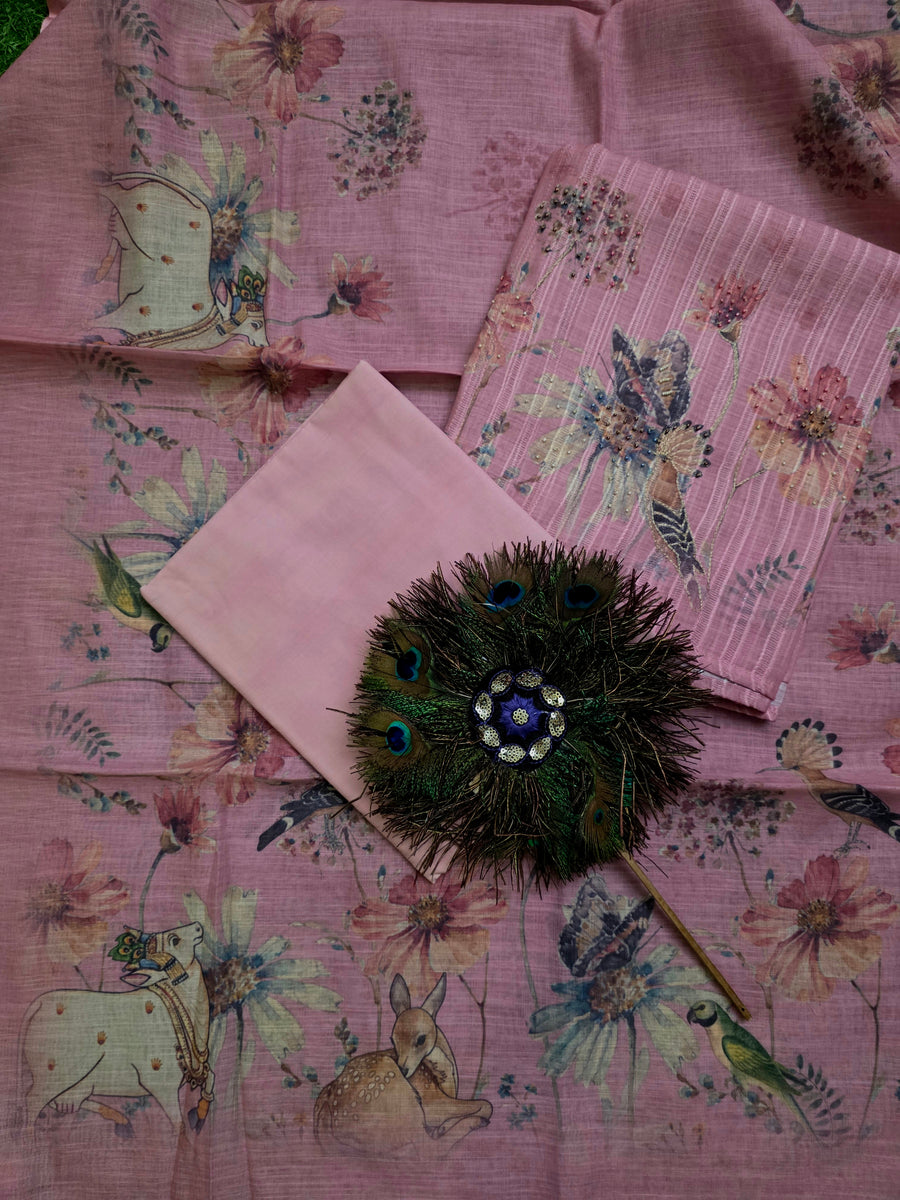 Pichwai Linen Cotton
