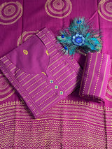 Beautiful Handloom Cotton (wine) image 2