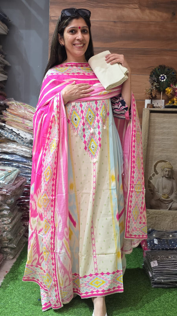 Pure Cotton Ikkat