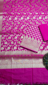 Banarasi Silk Unstitched Suit image 8