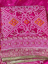 Russian Silk Suit - Bandhani Print image 6