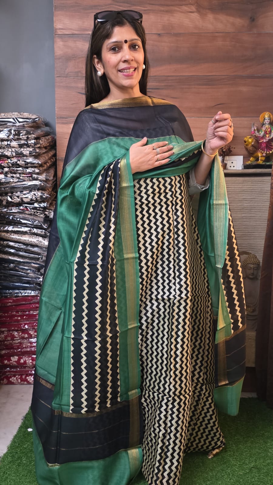 Soft Pure Maheshwari Silk - Green