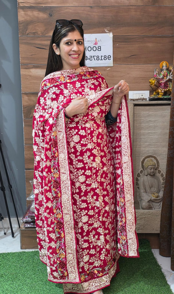 Georgette Parsi Suit – Red