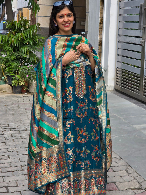 The Royal Banarasi Silk ( Blue )