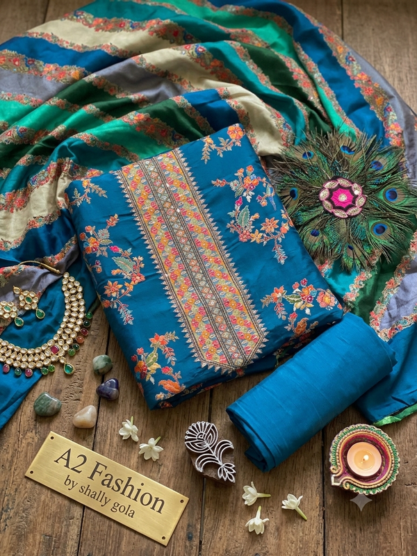 The Royal Banarasi Silk ( Blue )