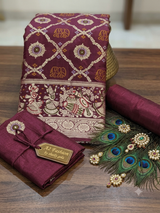 Beautiful designer Silk (Cherry Maroon) image 1