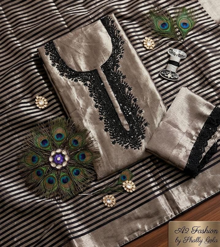 Exclusive Rich Metallic Shine Silk suit