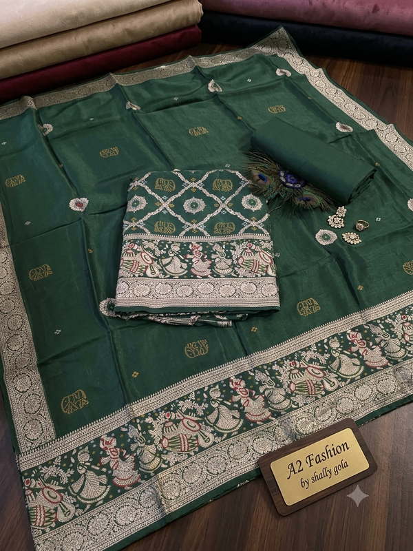Beautiful designer Silk (Green)