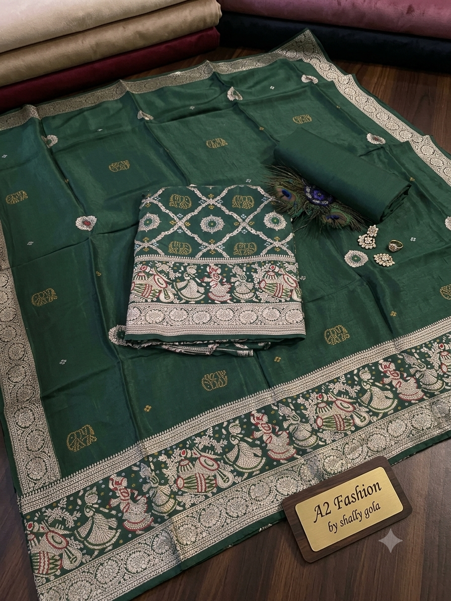 Beautiful designer Silk (Green)