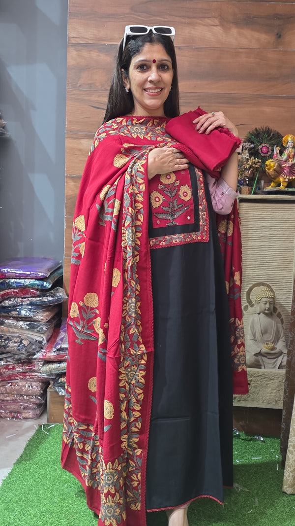 Black beauty Handloom Cotton modal dupatta( 5th Oct )
