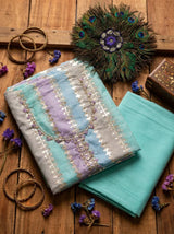 Designer Mul Chanderi Suit image 1