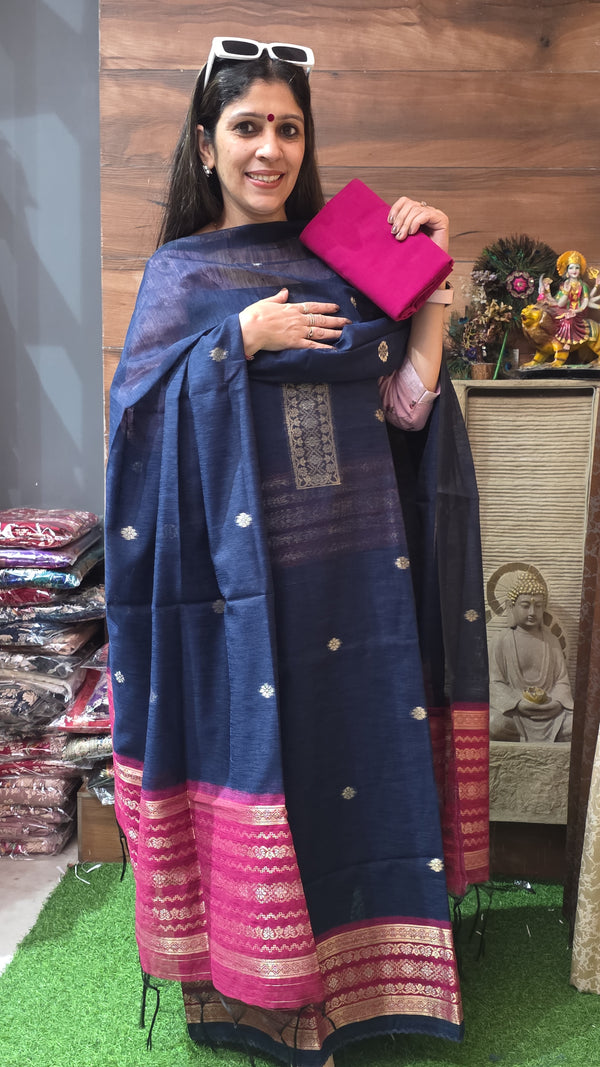 Beautiful Jamdhani ( 5th Oct ) Blue and Pink