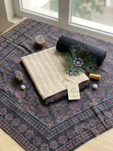 Designer Maheshwari Silk with kanta work ( black ) image 2