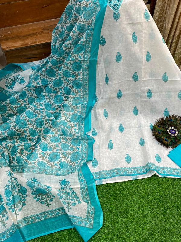Luxury Linen Dress Material for Women