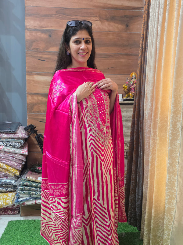 Exclusive and Super Quality Gaji Silk ( Pink ) (Copy)