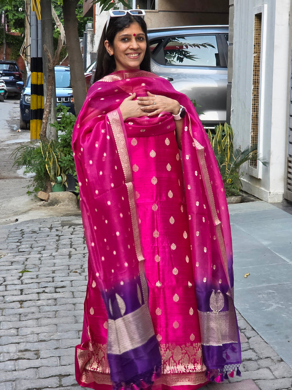 The Royal Pure Raw Silk with Kora Organza dupatta (Copy)